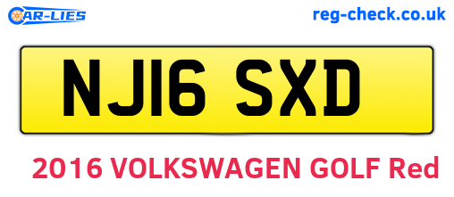 NJ16SXD are the vehicle registration plates.