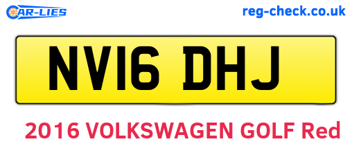 NV16DHJ are the vehicle registration plates.