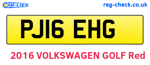 PJ16EHG are the vehicle registration plates.