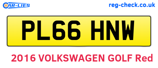 PL66HNW are the vehicle registration plates.