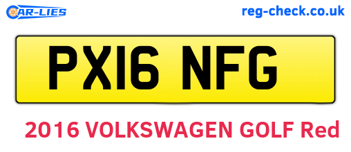 PX16NFG are the vehicle registration plates.