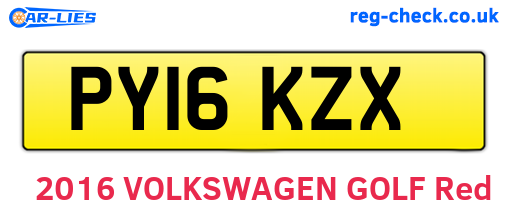 PY16KZX are the vehicle registration plates.