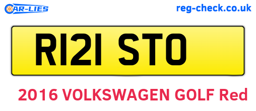 R121STO are the vehicle registration plates.