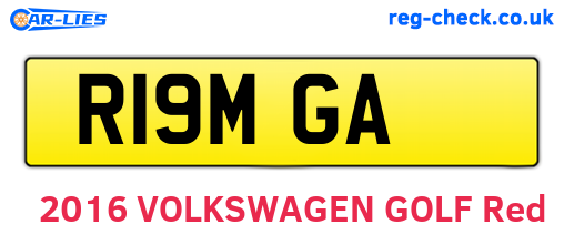 R19MGA are the vehicle registration plates.