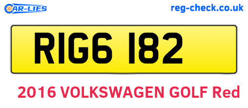 RIG6182 are the vehicle registration plates.