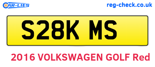 S28KMS are the vehicle registration plates.