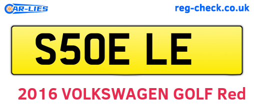 S50ELE are the vehicle registration plates.
