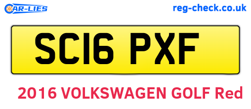 SC16PXF are the vehicle registration plates.