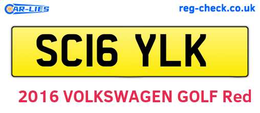 SC16YLK are the vehicle registration plates.