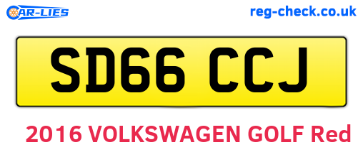 SD66CCJ are the vehicle registration plates.