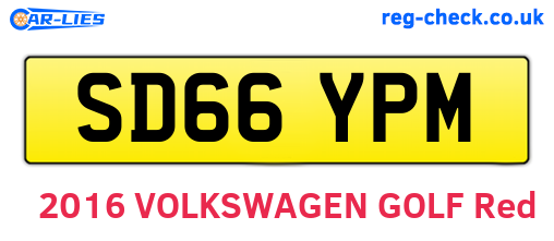 SD66YPM are the vehicle registration plates.