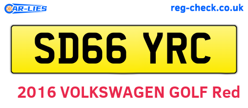 SD66YRC are the vehicle registration plates.