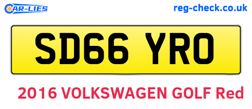 SD66YRO are the vehicle registration plates.