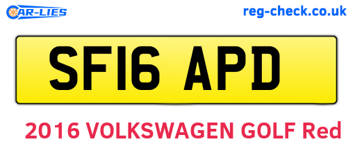 SF16APD are the vehicle registration plates.