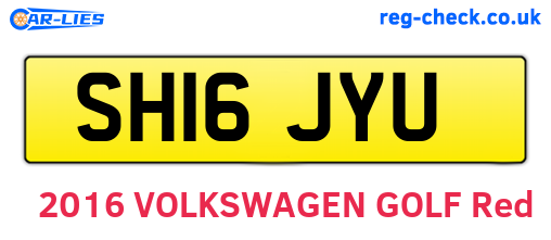 SH16JYU are the vehicle registration plates.