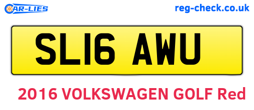 SL16AWU are the vehicle registration plates.