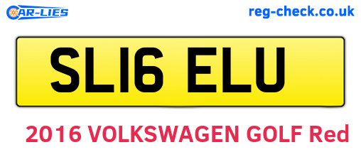 SL16ELU are the vehicle registration plates.