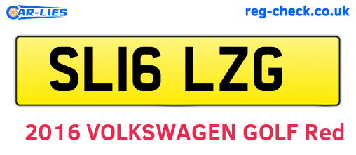 SL16LZG are the vehicle registration plates.