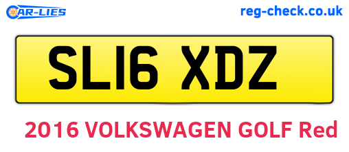 SL16XDZ are the vehicle registration plates.
