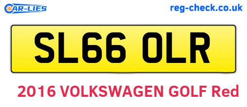 SL66OLR are the vehicle registration plates.