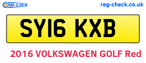 SY16KXB are the vehicle registration plates.