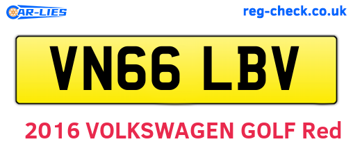 VN66LBV are the vehicle registration plates.
