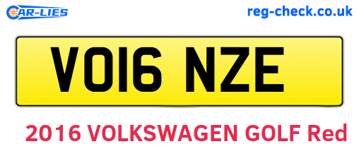 VO16NZE are the vehicle registration plates.