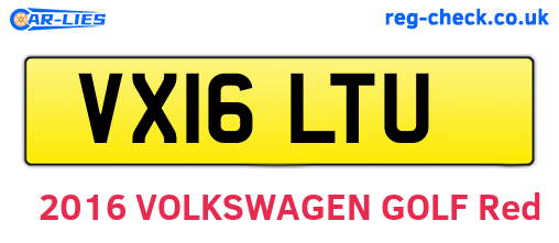 VX16LTU are the vehicle registration plates.