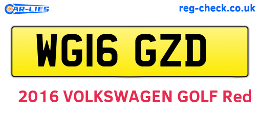 WG16GZD are the vehicle registration plates.