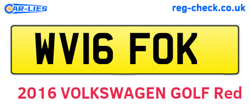 WV16FOK are the vehicle registration plates.