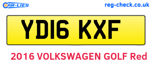 YD16KXF are the vehicle registration plates.