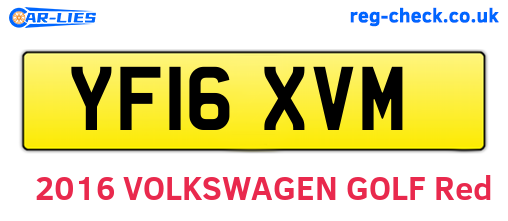 YF16XVM are the vehicle registration plates.
