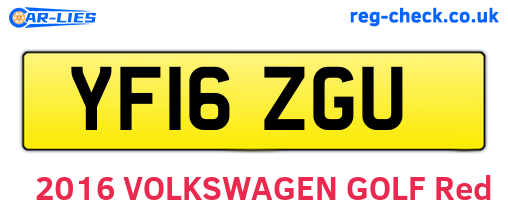 YF16ZGU are the vehicle registration plates.
