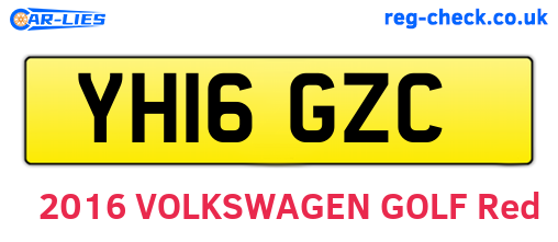 YH16GZC are the vehicle registration plates.