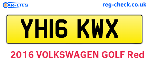 YH16KWX are the vehicle registration plates.