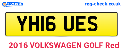 YH16UES are the vehicle registration plates.