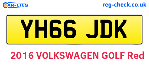 YH66JDK are the vehicle registration plates.