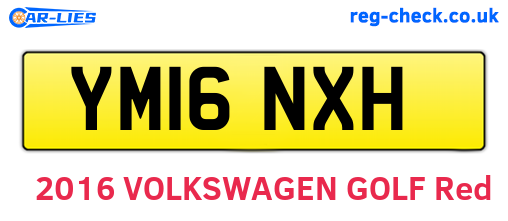 YM16NXH are the vehicle registration plates.