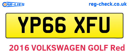 YP66XFU are the vehicle registration plates.