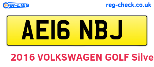 AE16NBJ are the vehicle registration plates.