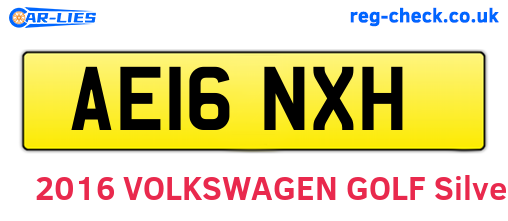 AE16NXH are the vehicle registration plates.