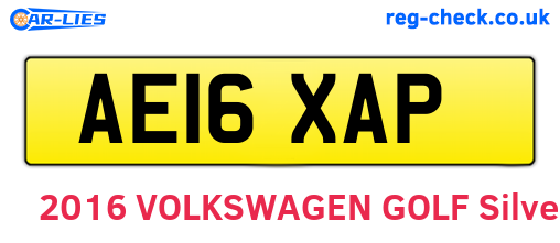 AE16XAP are the vehicle registration plates.