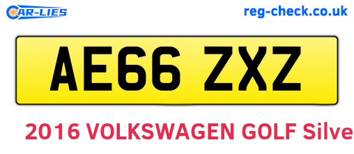 AE66ZXZ are the vehicle registration plates.