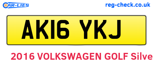AK16YKJ are the vehicle registration plates.