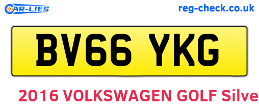 BV66YKG are the vehicle registration plates.