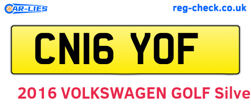 CN16YOF are the vehicle registration plates.