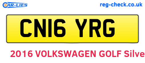 CN16YRG are the vehicle registration plates.