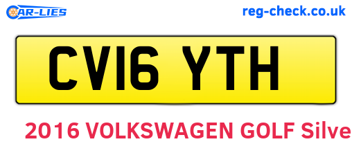 CV16YTH are the vehicle registration plates.
