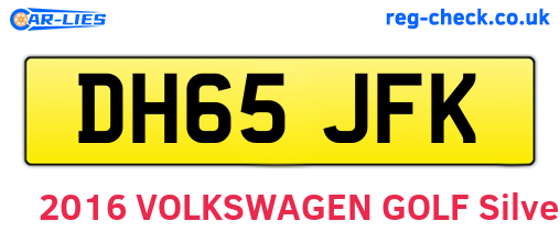 DH65JFK are the vehicle registration plates.