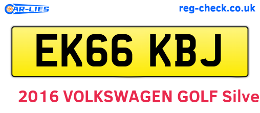 EK66KBJ are the vehicle registration plates.